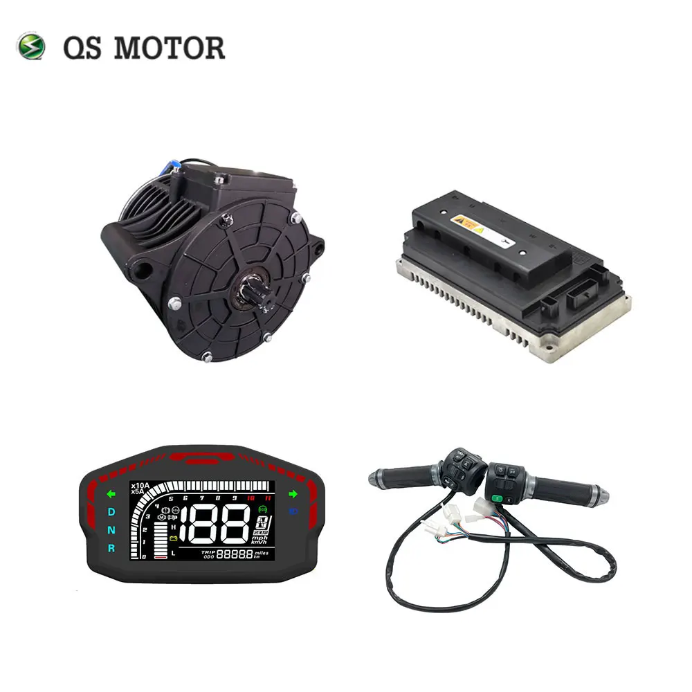 QS 138 3000W 72V 100KPH Mid drive motor power train kits with motor controller