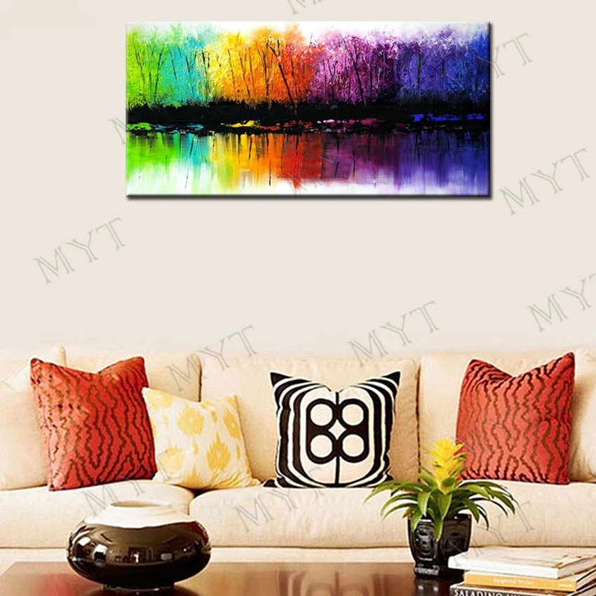 

MYT Free Shipping Hand Painted Modern Picture Oil Painting On Canvas 1 Panel Arts Sets Home Abstract Wall Decor Picture for Room