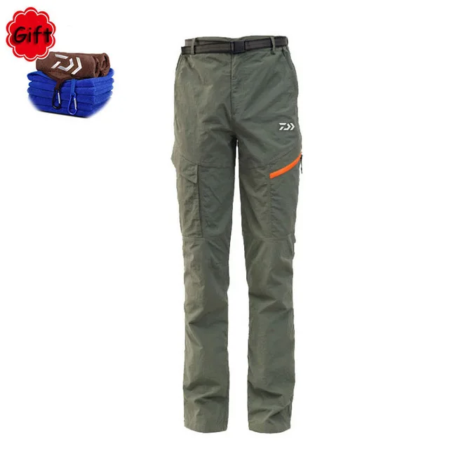 Army Green Pant Весенне-летняя одежда для рыбалки, Мужская дышащая одежда с защитой от солнца и УФ-лучей, спортивная одежда Daiwa, одежда для рыбалки, рубашка, штаны, бесплатное полотенце - Цвет: Army Green Pant