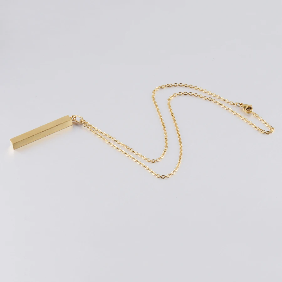 Fnixtar ожерелье из нержавеющей стали с зеркальной полировкой и квадратным стержнем