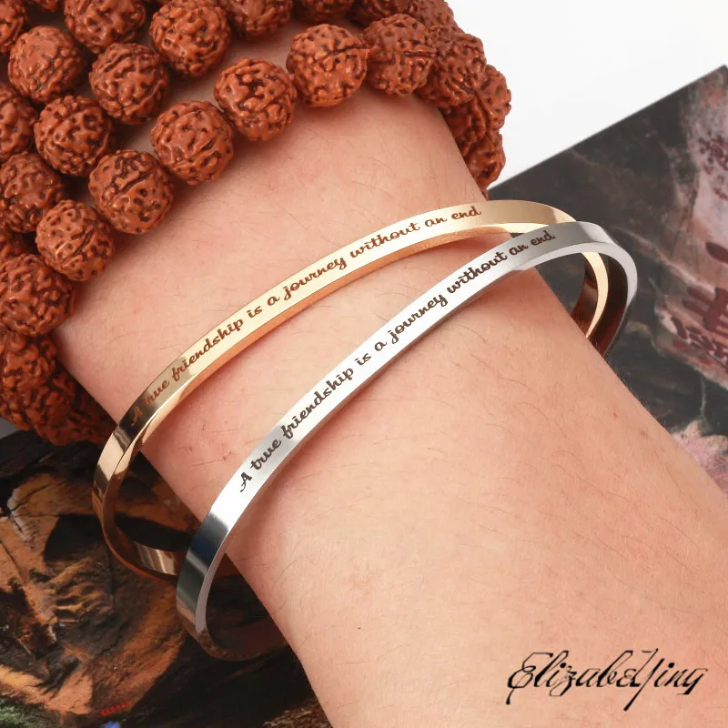 YOU GOT THIS 4mm Width Mantra Bracelets Bangles 316L Stainless Steel Positive Inspirational Quotes | Украшения и аксессуары