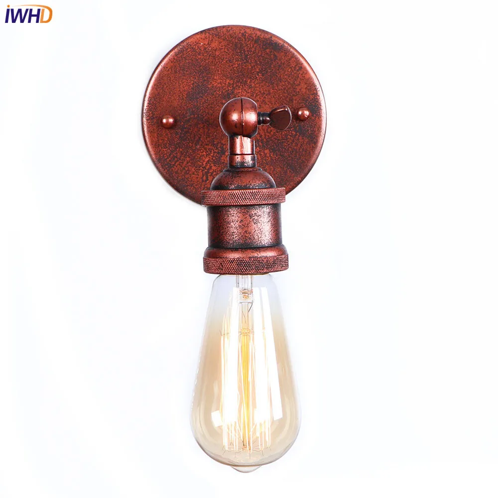 IWHD нержавеющее железо Винтаж настенный светильник светодиодный Эдисон E27 4 Вт