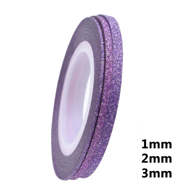 

Sale 3PCS/Set Nail Striping Tape Nail Art Glitter 1mm 2mm 3mm DIY Makeup Nail Decorations Scrub Stickers