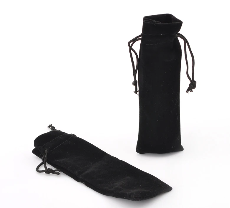 Оптовая продажа 10 шт. черные вельветовые бархатные мешочки на шнурке изящные