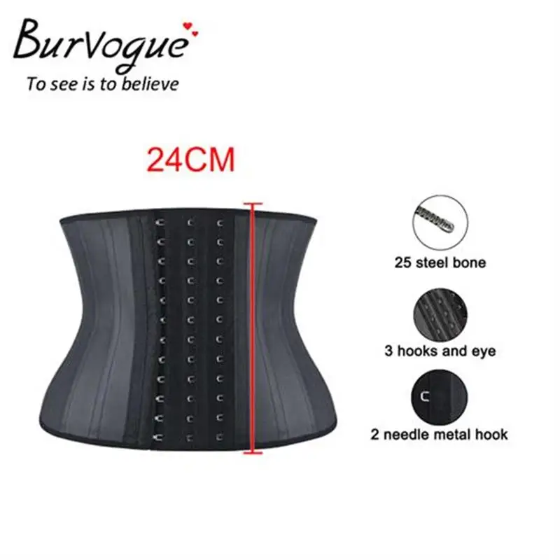Женские корсеты Burvogue короткий торс из 25 стальных костей латексные для талии