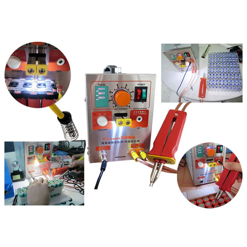 220V 1.5KW SUNKKO 709A Battery Spot Welding Station Welder with 71A Pen for 18650 Machine | Инструменты