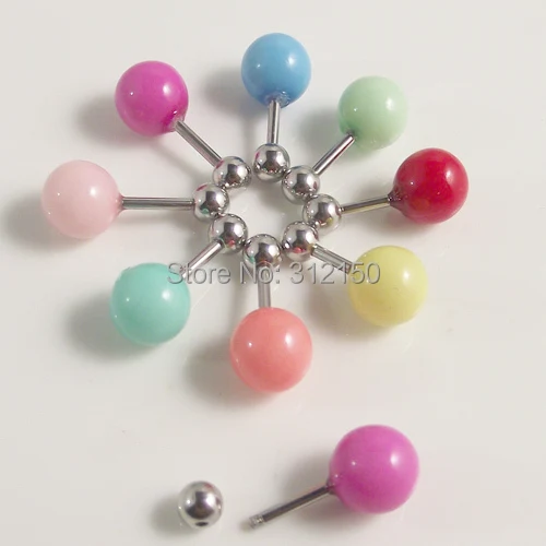 

Бесплатная доставка, 50 шт., Разноцветные серьги SaYao с имитацией жемчуга, козелка, серьги для пирсинга тела, разноцветные кольцевые серьги на ...