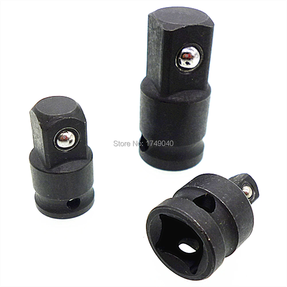 

3pc Impact Socket Wrench Reducer Adapter Converter Set CR-MO Step Down Adaptors 1/2" 3/8" 1/4" Square Drive Tools Kit