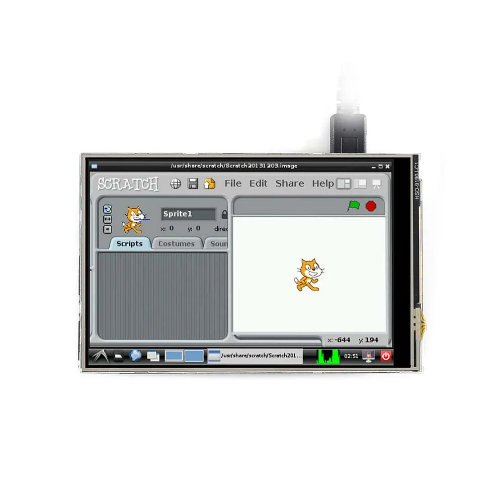 Waveshare 4-дюймовый RPi LCD (C) 480x320 сенсорный экран TFT предназначен для Raspberry Pi 125 МГц