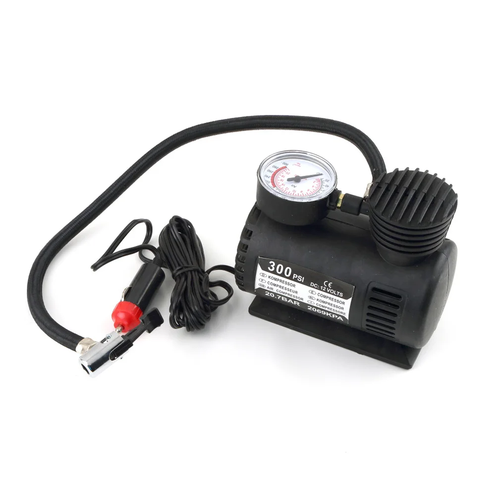 

New Portable 12V Auto Tire Infaltor Pump 300 PSI Car Electric Air Compressor