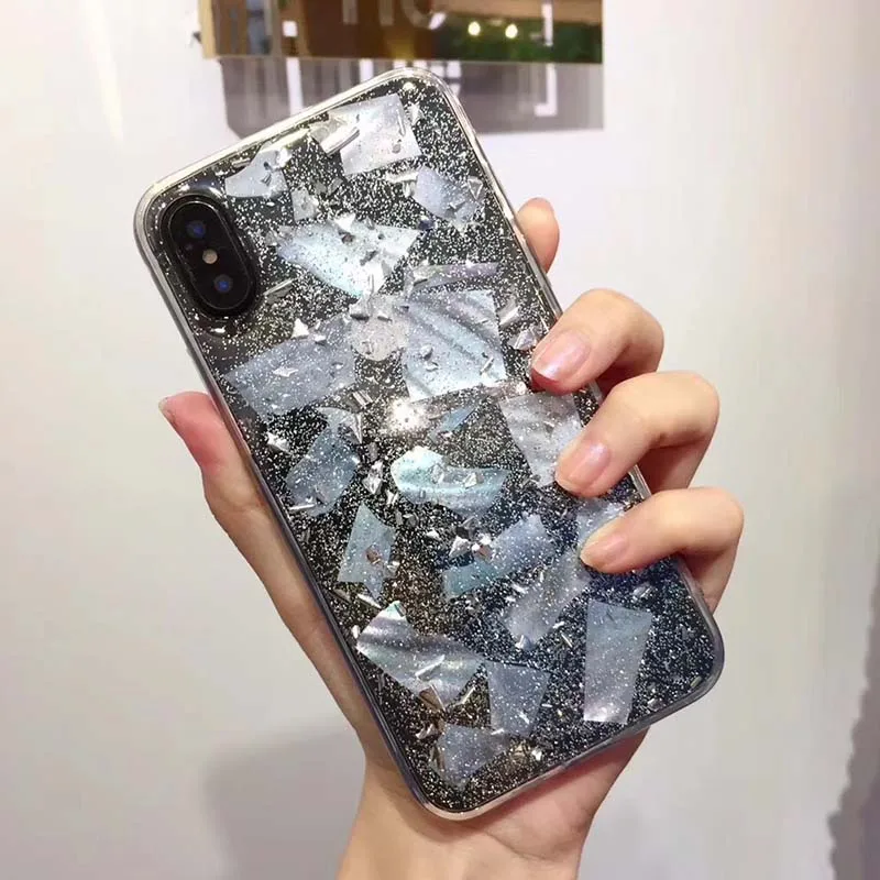 Чехол для телефона Kerzzil Bling Gold Foils iPhone X 8 7 6 6s Plus прозрачный силиконовый мягкий
