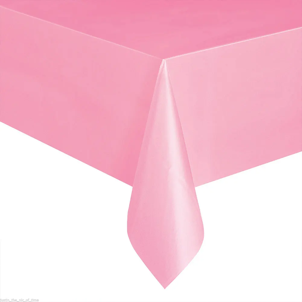 pink Скатерть 274x137 см, разноцветная пластиковая скатерть для дома, отеля, обеденного стола, свадебные принадлежности, Toalha De Mesa Nappe - Цвет: pink