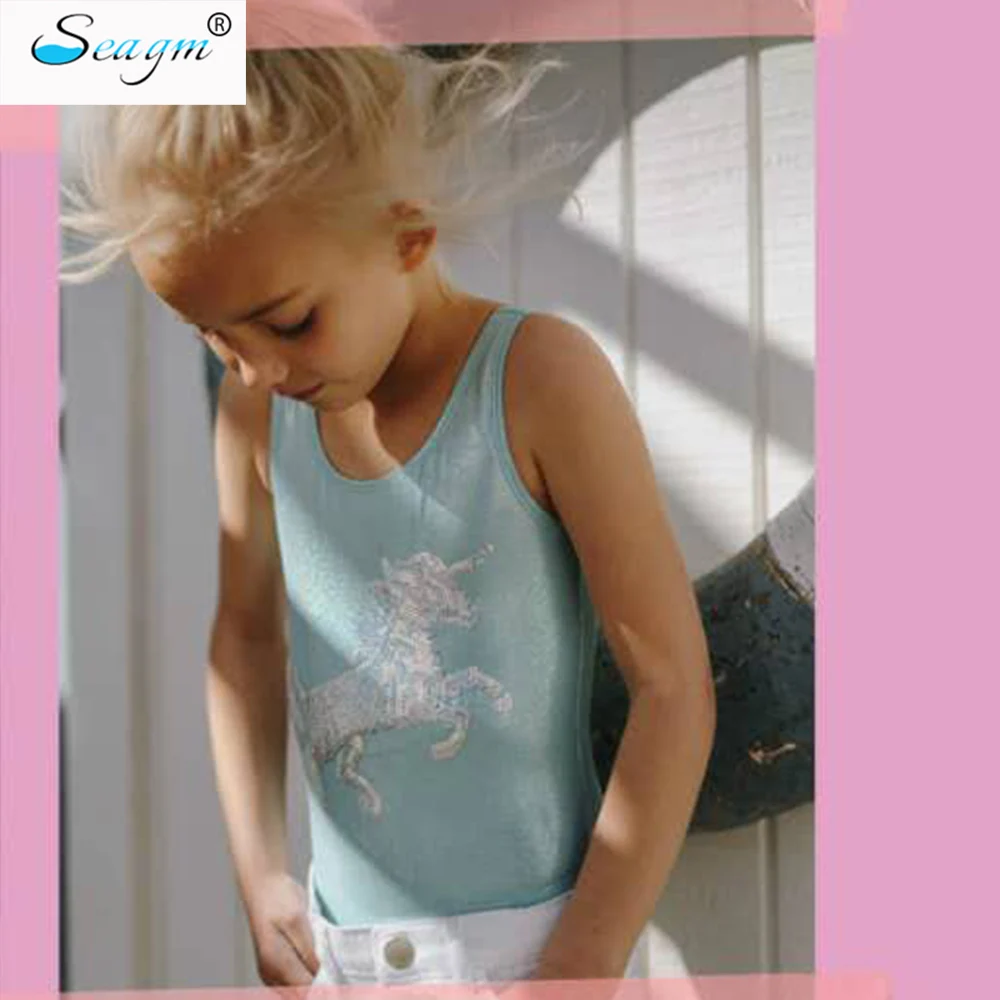 Детский слитный купальник Seagm купальный костюм для девочек Блестящий с блестками