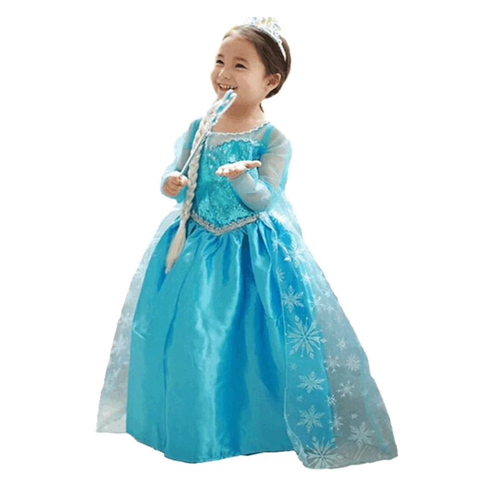 Платья DISNEY Холодное сердце одежда для маленьких принцесс костюм на Хэллоуин