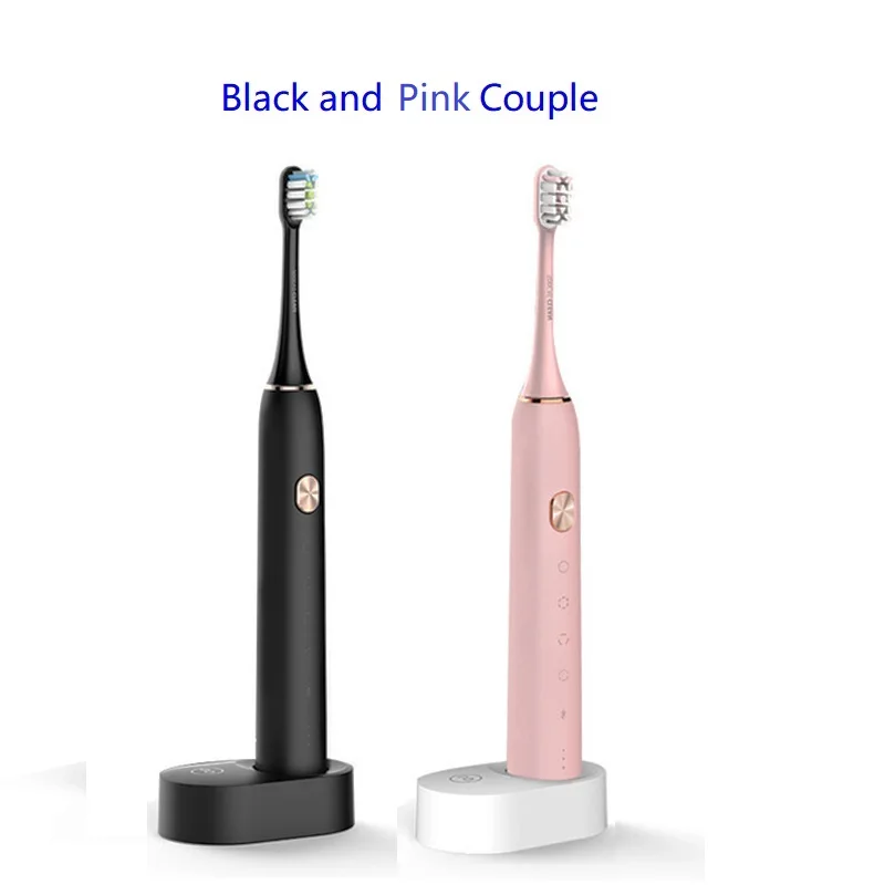black pink couple SOOCAS X3 SOOCARE электрическая звуковая зубная щетка для Xiaomi зубная щетка 4 режима интеллектуальное управление ультра звуковая автоматическая зубная щетка чистая - Цвет: black pink couple