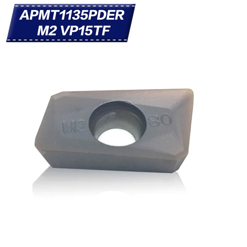 10 шт. APMT1135 PDER M2 VP15TF/APMT1135 PDER H2 VP15TF твердосплавный инструмент для обработки деталей вращения Вставки Режущий инструмент металлический токарный станок с ЧПУ фреза