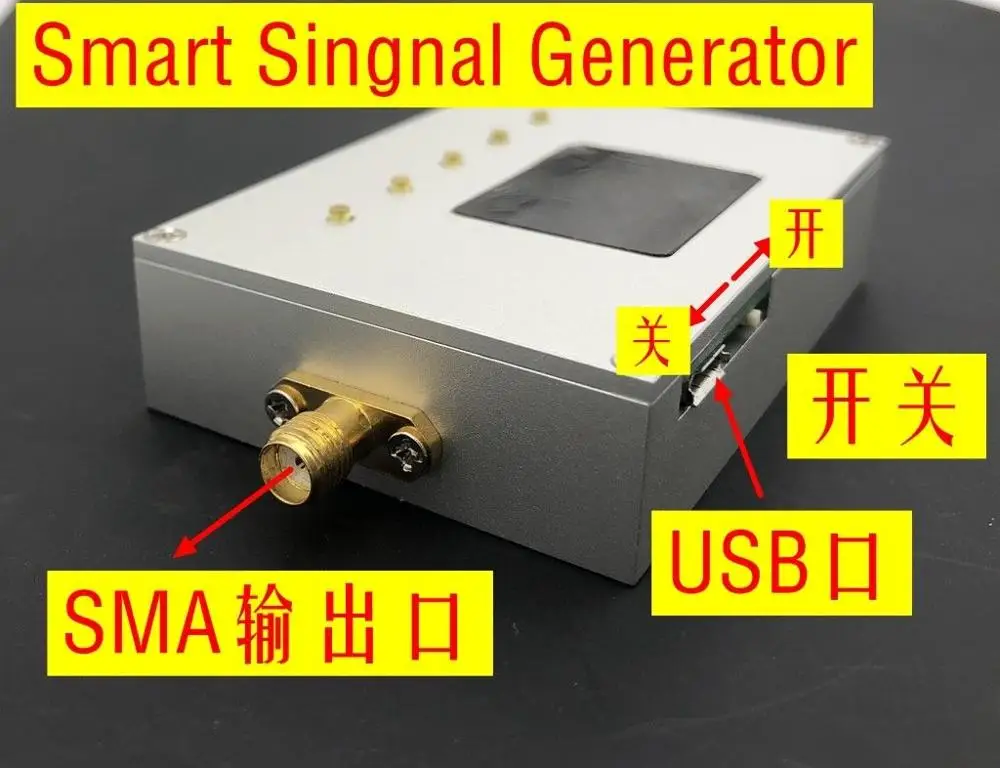 25M-6000MHz Handheld Smart Singnal Generator RF signal source OLED Display Adjustable amplitude for Ham Radio Amplifier | Электроника
