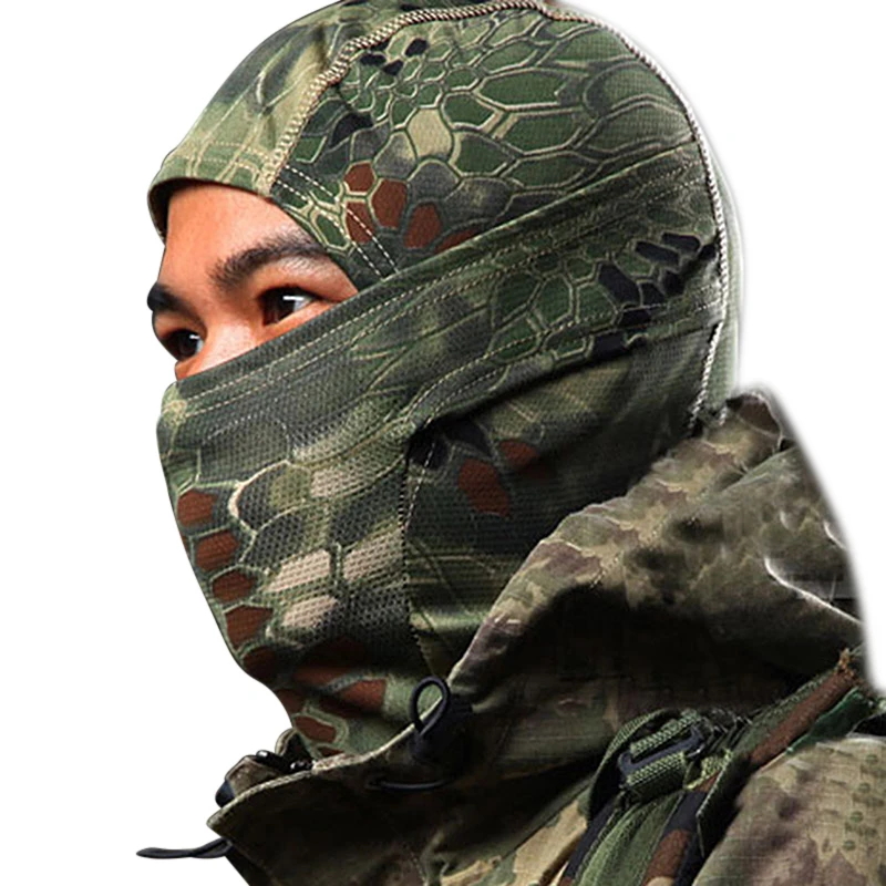 Лыжная камуфляж Балаклава маска для лица Кепки Тактическая Airsoft Охота военный