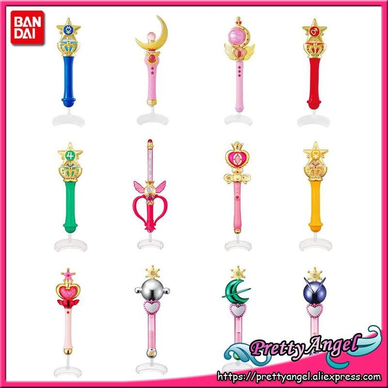 PrettyAngel Оригинал Bandai 20 я годовщина Gashapon Pretty Guardian Сейлор Мун Хрустальная палочка
