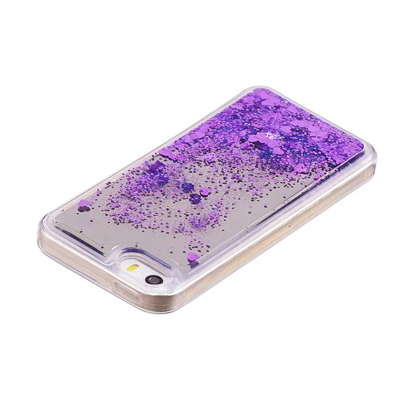 Для чехла iPhone 5S Блестящий жидкий зыбучий песок зеркальный чехол для 5se 5 SE