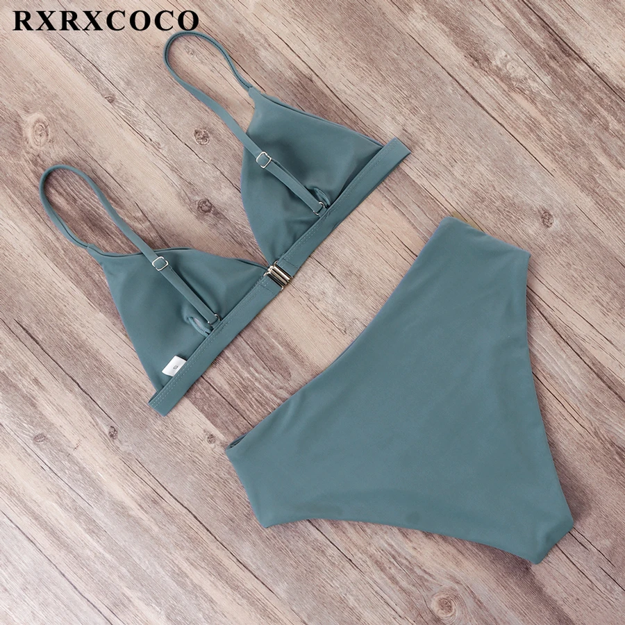 RXRXCOCO, сексуальное бикини с принтом,, горячий купальник, женский купальник, стринги, набор Пуш-ап бикини, высокая талия, купальники, костюмы для купания