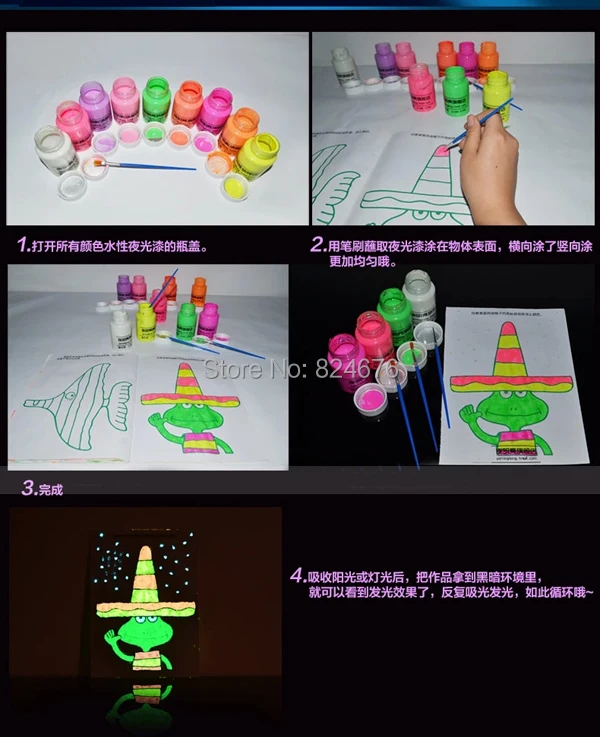 50 г/лот фосфорное светящееся порошковое покрытие DIY светящаяся пыль, светящаяся в темноте пудра пигмент. Для лака для ногтей краска для тела