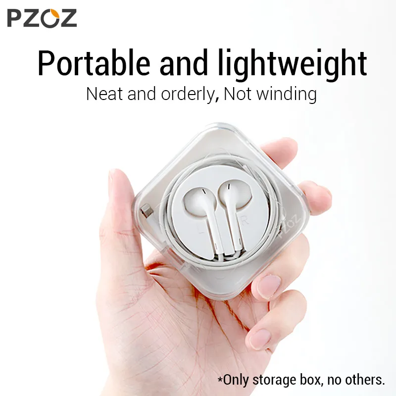 PZOZ for Apple EarPods Headphone storage box earphone Apple Wired earphone cover Portable headset bag apple earpods case cover