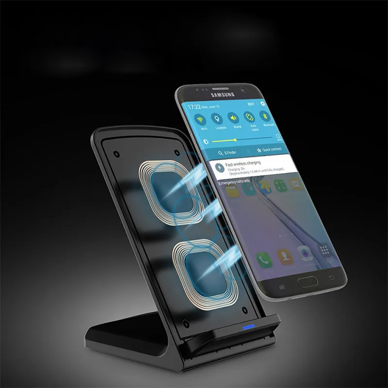 Универсальное Быстрое беспроводное зарядное устройство Qi cafan для iPhone X 10 8 Plus USB Вт