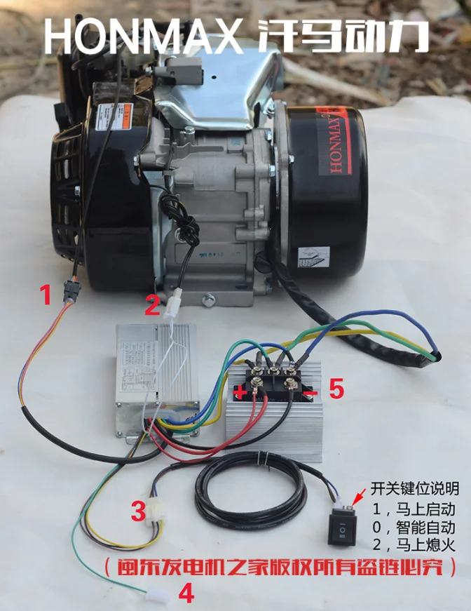 2KW3KW4KW5KW низкое энергопотребление шума 48V60V72V электрический автомобиль расширитель диапазона зарядки барбекю расширенный диапазон генератор