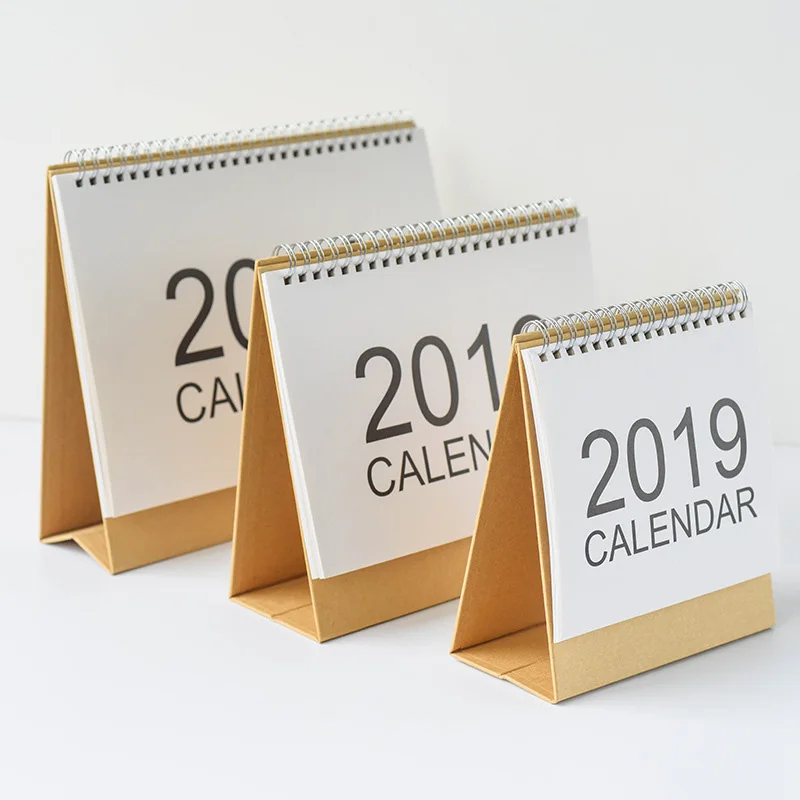2019 Настольный блокнот для проверки календаря лаконичный Ежедневник с катушкой