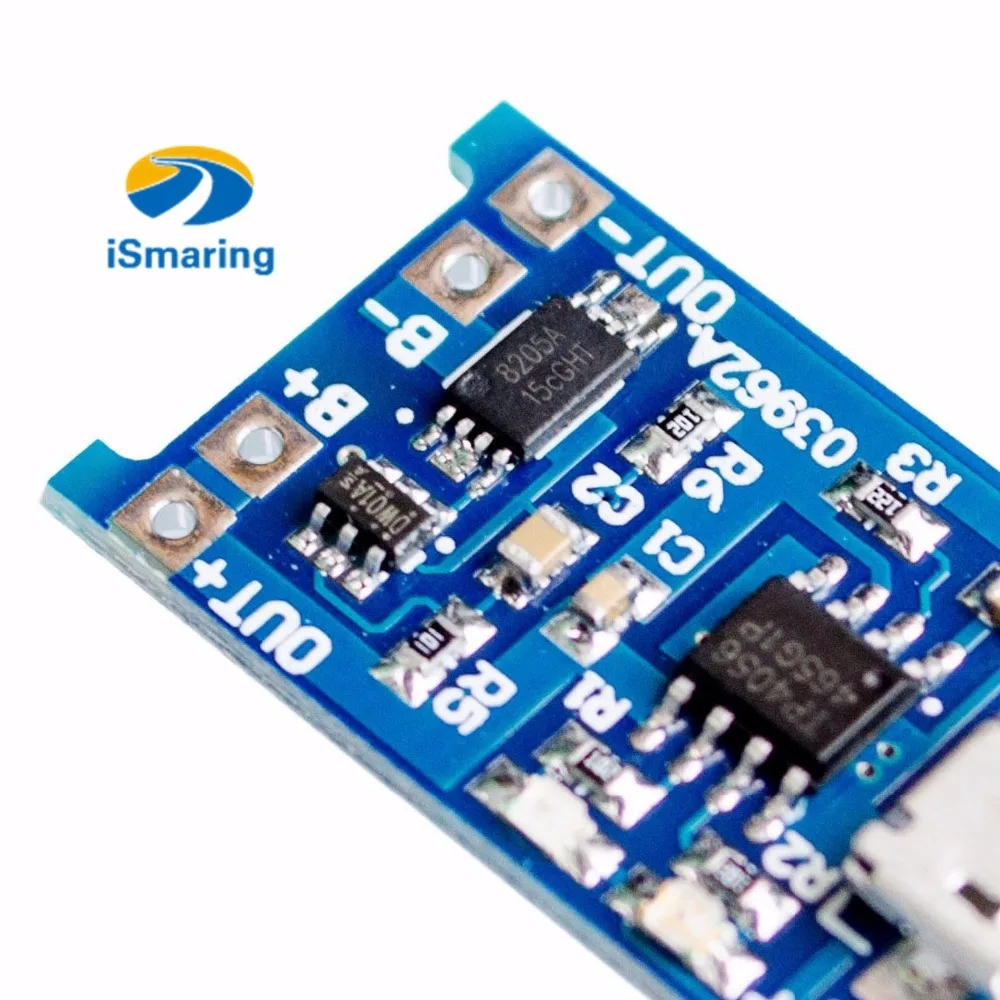 Официальная плата для зарядки литиевой батареи iSmaring 5 в Micro USB 1A 18650 с защитным