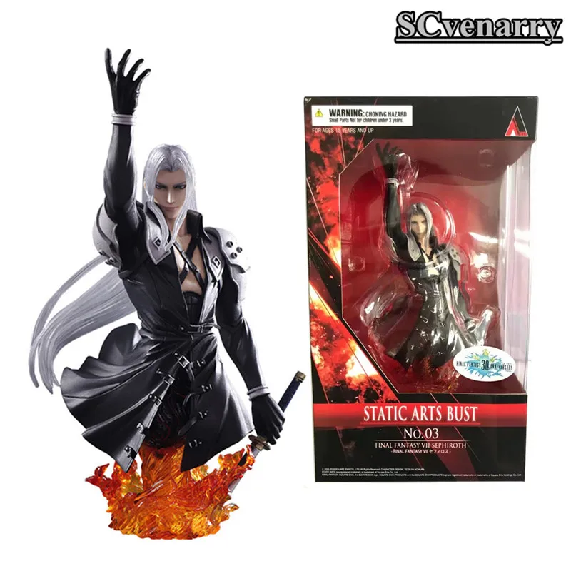 Аниме Final Fantasy 7 Play Arts Kai Sephiroth Warrior of Light ПВХ фигурка 10 см|Игровые фигурки и