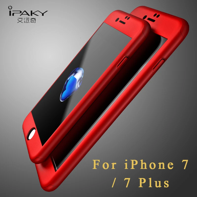 IPaky 360 полная защита чехол для iphone 7 Чехол iphone7 plus Роскошный тонкий 8 противоударные