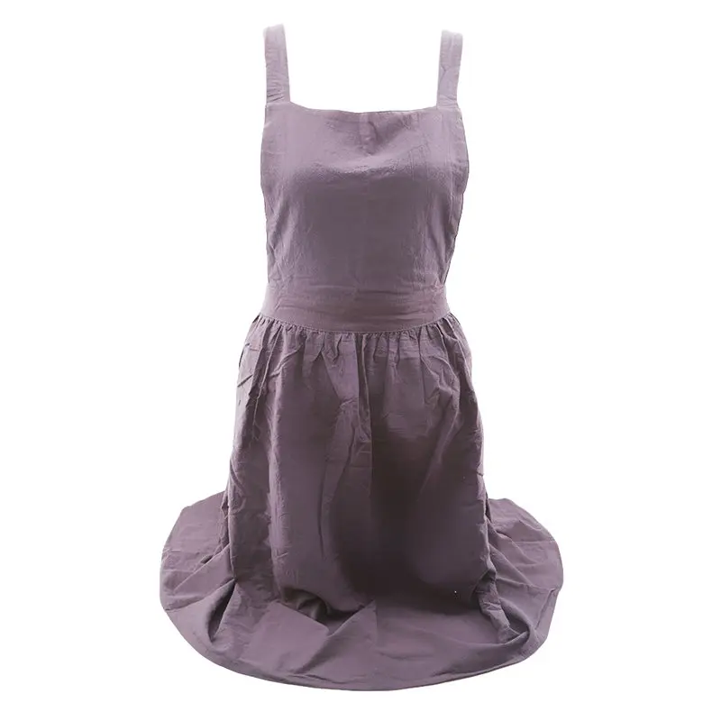 2019 Skirt Apron Brief Nordic Cotton Linen Coffee Shops And Flower Work Cleaning Aprons For Woman Washing | Дом и сад