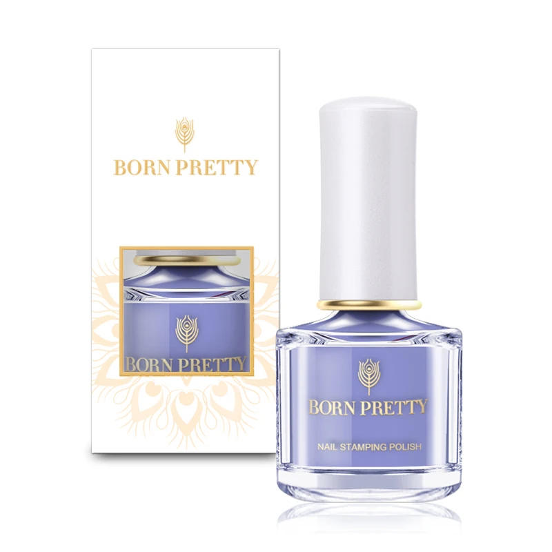 Лак для стемпинга BORN PRETTY 6 мл светло фиолетовый розовый яркие цвета|Лак ногтей| |