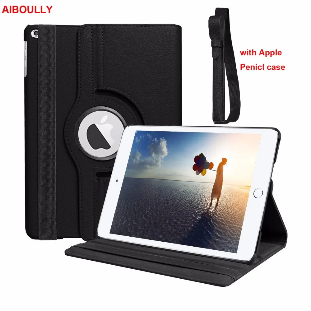 360 Degree Rotating PU Leather Smart Cover Case for Apple iPad Pro 10.5 inch 2017 Released(With Auto Wake / Sleep)+Pencil Holder|cover ipad