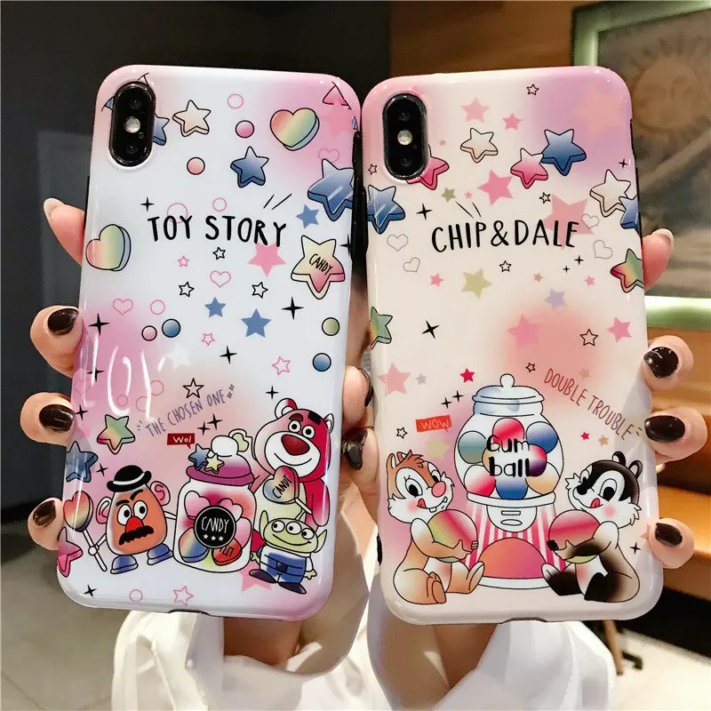Мультяшная пара стежка чип N Дейл чехол для телефона iPhone X XR XS Max Funda 8 7 6 S Plus мягкие