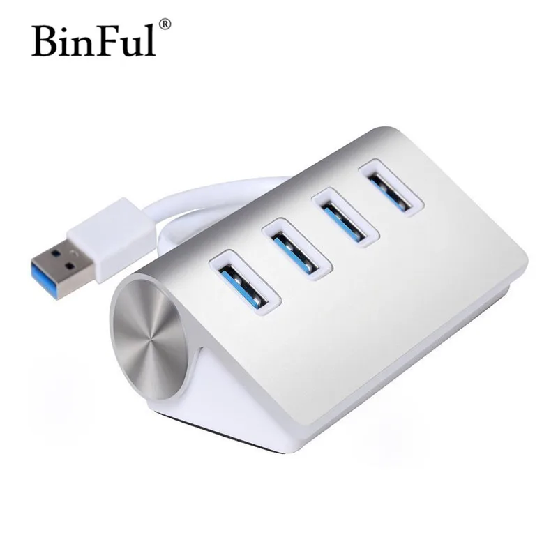 BinFul светодиодный высококачественный алюминий компьютер HUD 4 порта алюминиевый usb