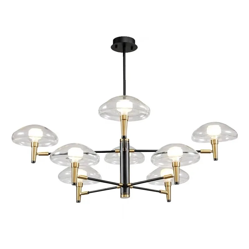 Скандинавские простые люстры для спальни гостиной форма медузы стеклянные бра G9