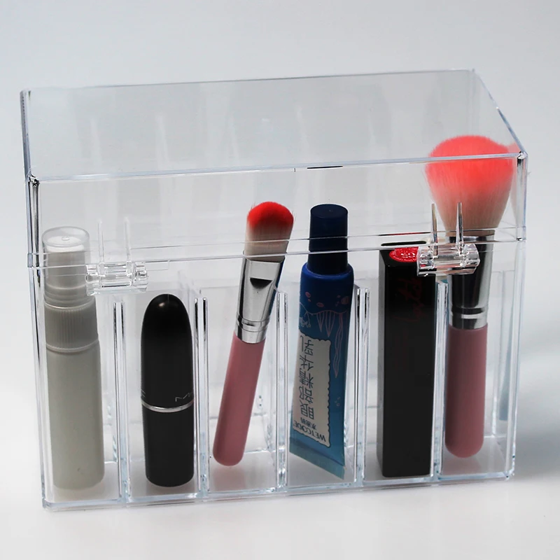 18 grids clear lipsticks cosmetics brushes box 15 24 girls holder with cover TZ20 | Дом и сад