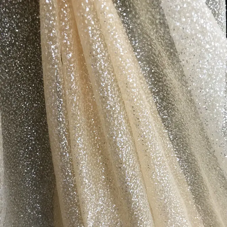 champagne Мягкая сетка 1 м/лот 2 цвета бронзовая Сетка кружевная ткань свадебное платье вуаль DIY ткань прозрачная ткань для платья H017 - Цвет: champagne