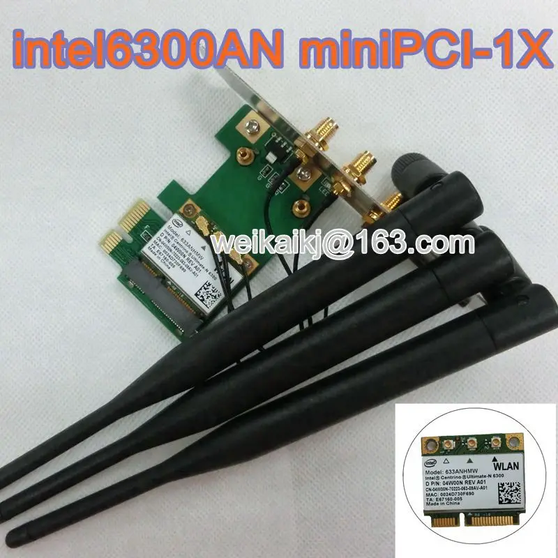 Intel Ultimate-n 6300 PCI-1X Card 633anhmw 802.11a/b/g/n 2 4 ГГц и 5 0 Spectra 450 Мбит/с 6 дБи | Компьютеры офис