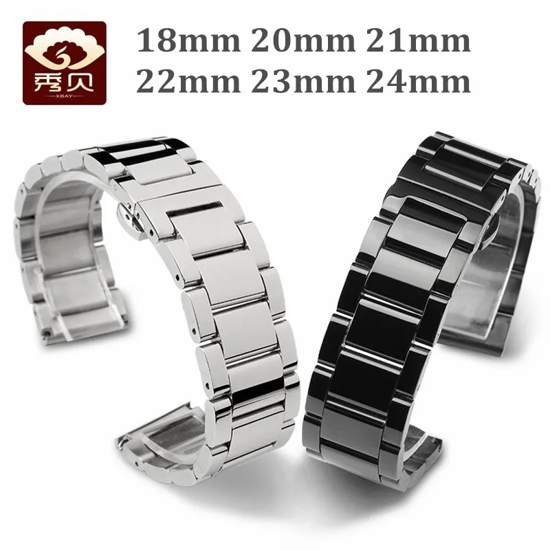 Ремешок из нержавеющей стали для наручных часов прямой конец 2 tond 18 мм 20 21 22 23 24
