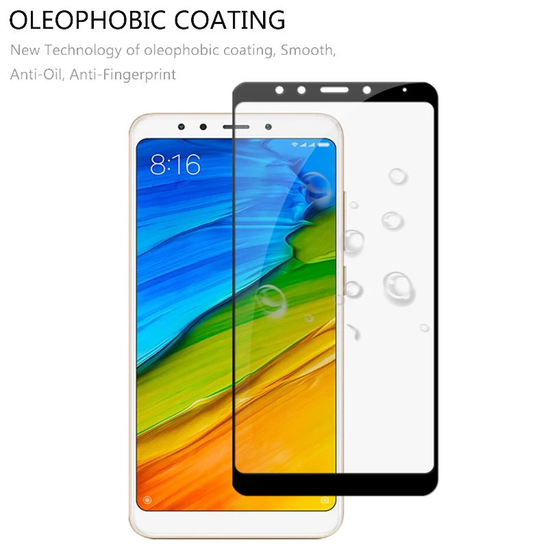 Закаленное стекло для Xiaomi Redmi 5 5A 5Plus Note 5Pro полное покрытие Защитная пленка защита