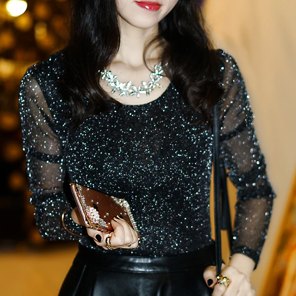 Цвета: золотистый серебристый с блестками сверху блеск рубашка блестящий топ