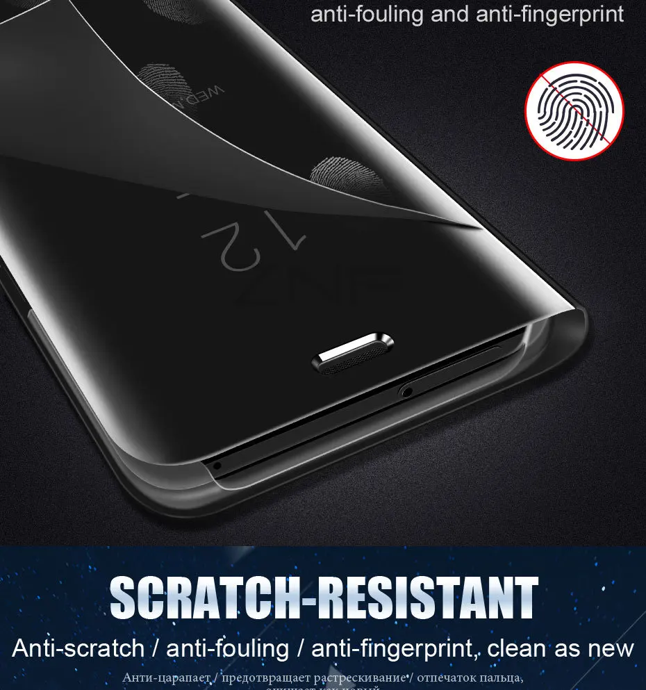 ZNP умное зеркало откидная крышка чехол для samsung Galaxy S8 S9 S10 плюс S7 край S10E Note 9 8 A6 A8 J8 J6 J4 Plus A9 A7 A5 чехол для телефона