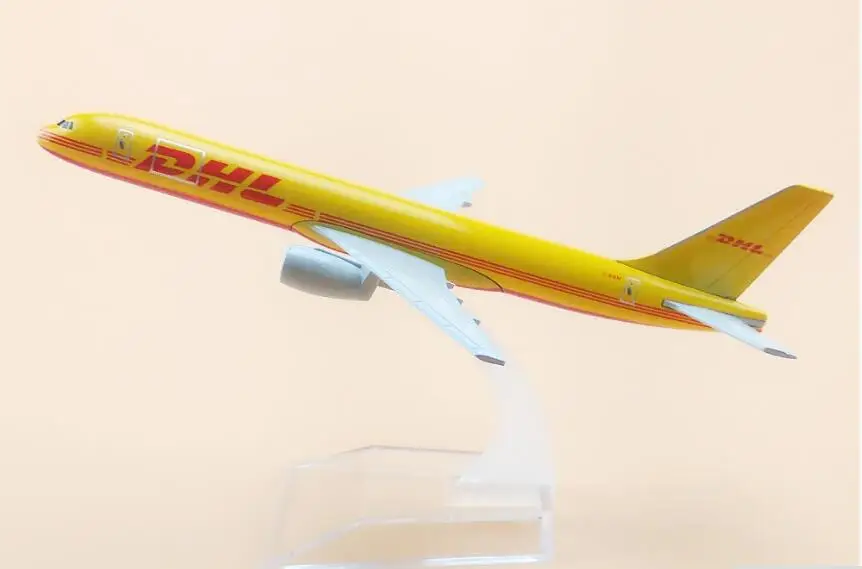 16 см DHL Boeing 757 модель самолета грузовой Экспресс Аэробус дыхательных путей с