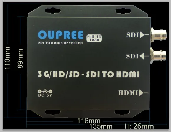3g HD SD SDI в HDMI конвертер, поддержка 3g HD SD SDI выход в 1080P 60 Гц HDMI сигналов адаптер