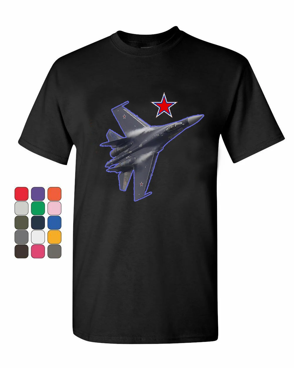 Сухой Su 30 Flanker C русская Air Force Jet футболки S 3XL|Мужские футболки| |