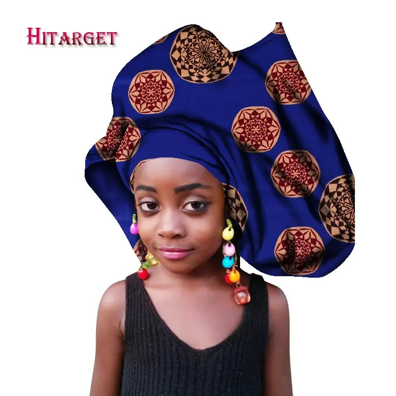 

Multi-color Headwear Headband Bazin Head Decorations Wrap Tie Scarf High Quality African Hair Head Scarf for Girl or Women WYB72